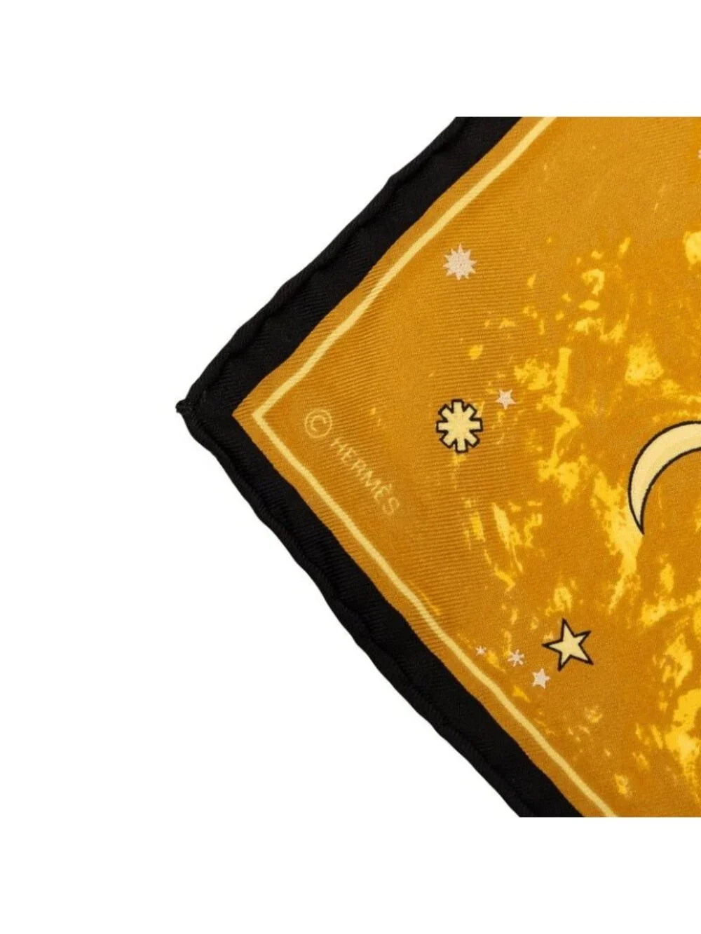 Hermes Carre 45 Petit L'annee Des Etoiles Age of Stars Scarf Brown Black